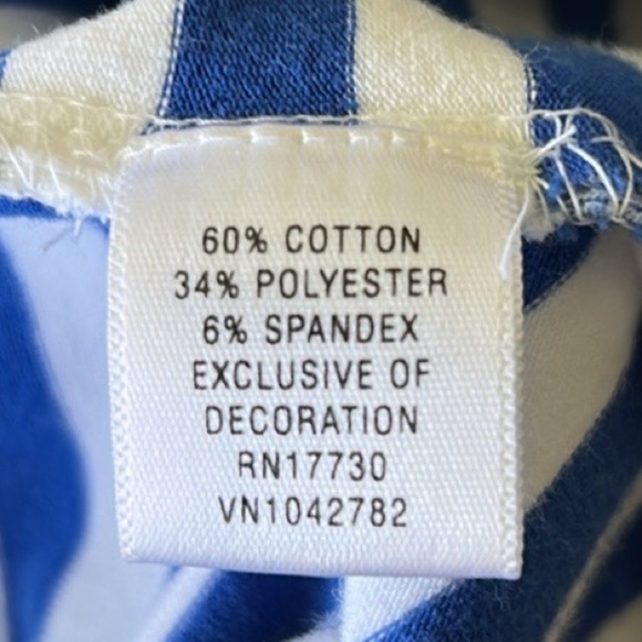 Converse Belted Tank Dress Blue and White Stripes Nautical Excellent Size XS - Picture 5 of 9